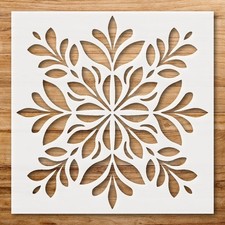 Vibrant Floral Pattern DIY Crafts Reusable Plastic Stencil - StencilAir
