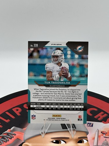 TUA TAGOVAILOA 2020 PANINI PRIZM ROOKIE GREEN HYPER DOLPHINS RC /175 Q0757 - Picture 2 of 2