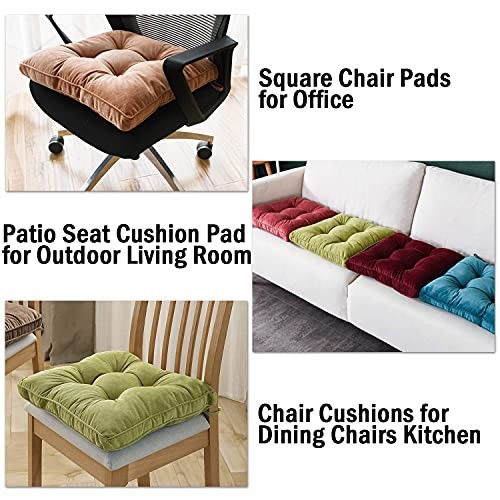Dining Chair Seat Cushions 18x18 Inch Office Chair 4 Count (Pack of 1) Green - Bild 4 von 6