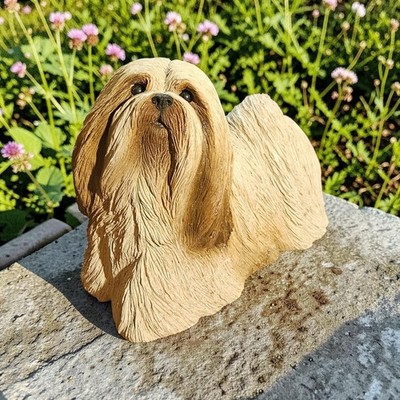 1989 LHASA APSO SANDICAST FIGURINE SANDRA BRUE COLLECTIBLE SIGNED VINTAGE