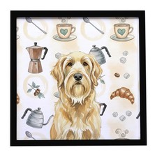 Caroline's Treasures Wheaten and Tan Otterhound Coffee Bar Framed Metal Print