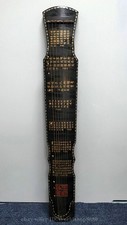 48.4" Old Chinese Marked Wood lacquerware Painted Words Pattern Guqin Qin