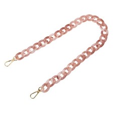 24 Inch Acrylic Chain Purse Strap Replacement Luxury Handbag Strap, Pink White
