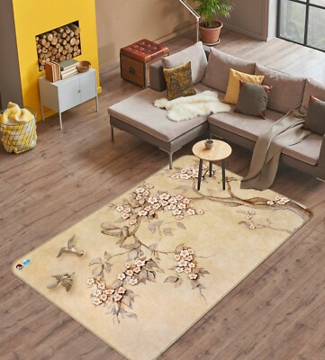 3D Brown Branches Petals NAO10849 Game Rug Mat Elegant Photo Carpet Mat Fay