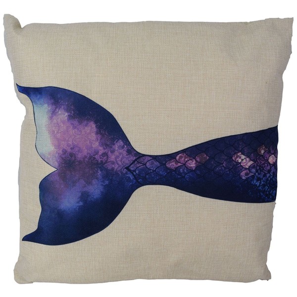 Kissen Sofakissen Meerjungfrau Flosse Couchkissen 40X40Cm Kuschelkissen Deko-image
