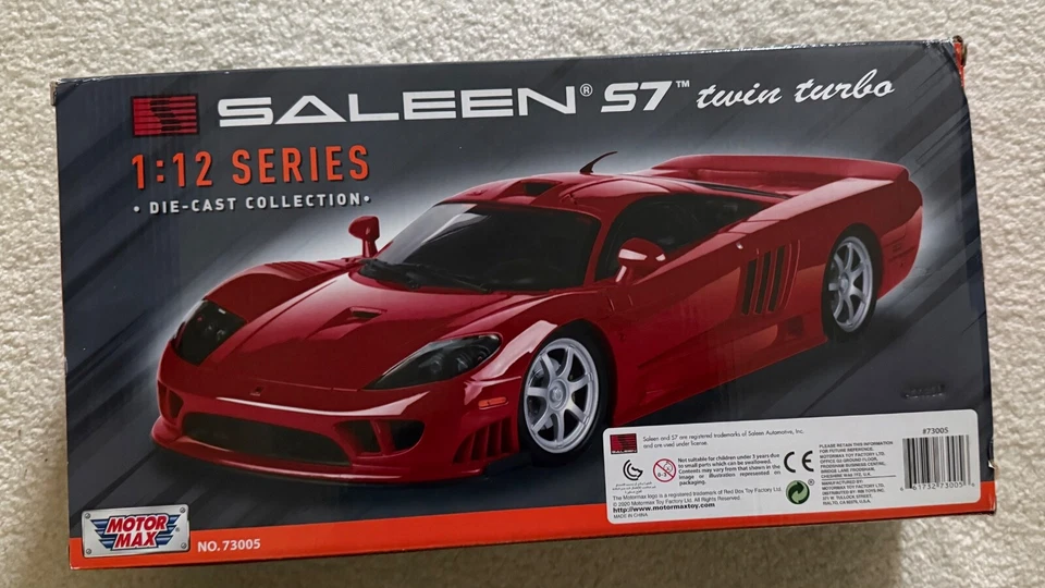2004 SALEEN S7 TWIN TURBO RED METALLI 1:12 SCALE DIECASTCAR BY MOTORMAX 73005R - Image 3 of 4