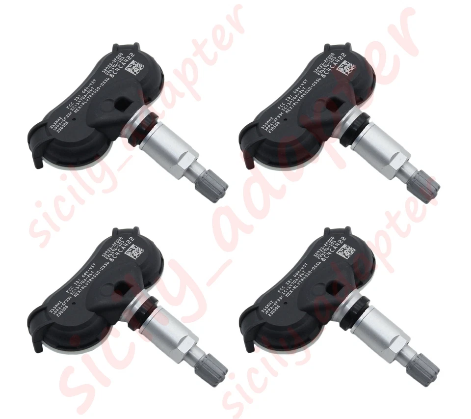 Juego de 4 sensores de presión de neumáticos TPMS 52933-2F000 para Hyundai Kia ACURA RLX TL ZDX Foto 2 de 4