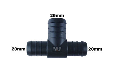 WamSter® T Schlauchverbinder Pipe Connector Reduziert 20mm 20mm 25mm Durchmesser