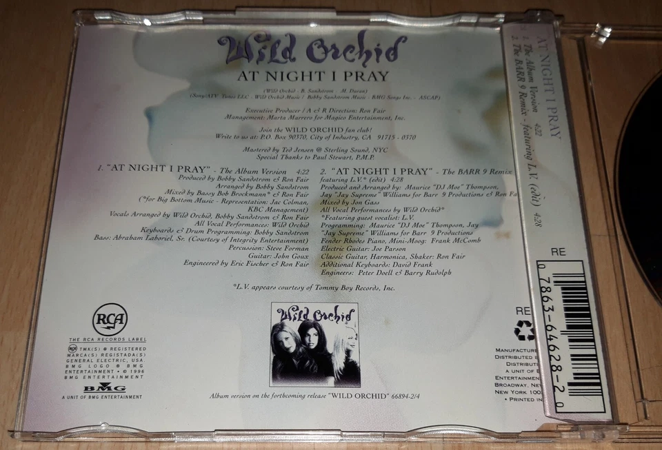 WILD ORCHID - At Night I Pray - The BARR 9 Remix feat. L.V. - CD Single R&B Rnb - Bild 3 von 4