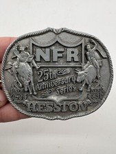 1983 Hesston National Finals Rodeo 25th Anniversary Adult Collectors Belt Buckle