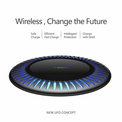 Techno S Fast Digital USB Wireless Charger with Night Light LED - Black/ White