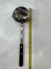 Vintage Ekco 11” Ladle Black Handle Robots 3” Diameter Pour Spout USA
