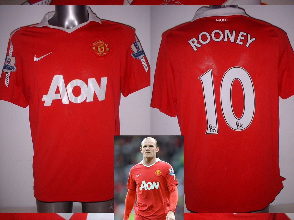 Manchester United Medium 2010 ROONEY Jersey Shirt England Soccer