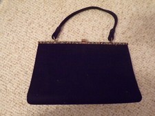 Vtg Purse With Flowered Edge La France