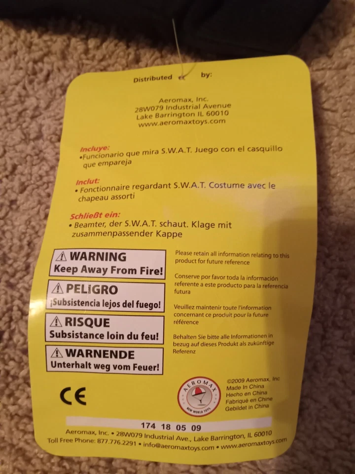 Traje Swat Halloween Adulto Pequeño Foto 2 de 4