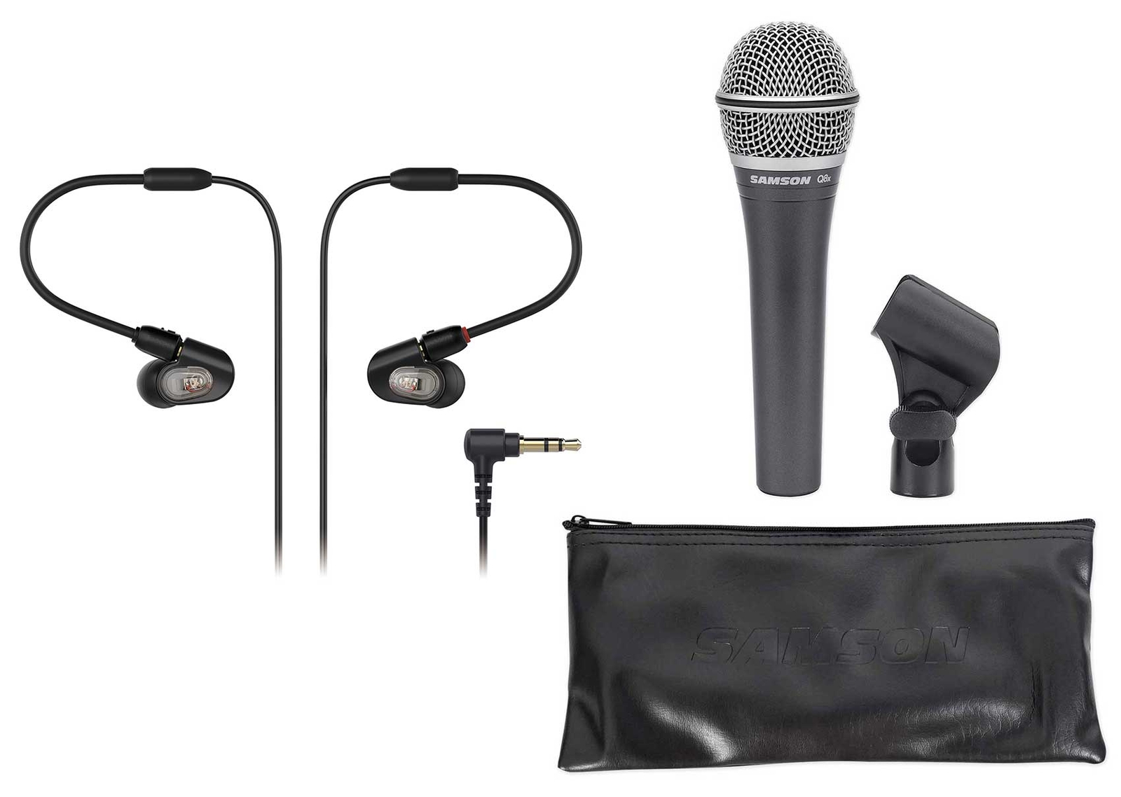 Наушники-вкладыши Audio Technica ATH-E50 Pro с монитором + Вокальный микрофон Samson Q8x