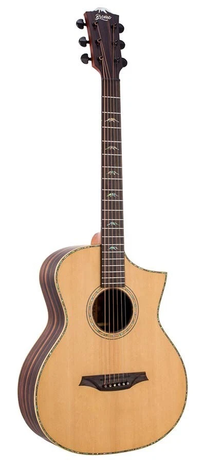 Gitarre BROMO vollmassiv Rocky Mountain Serie Cut+Tonabnehmer +Tasche AUSSTELLER - Bild 2 von 4