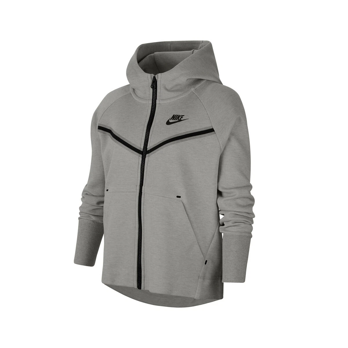 Grey nike tech fleece top sale