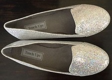 Shoes Women  s Flat, Touch Ups White Silver Iridescent, Sz 6.5 Brand New In Box