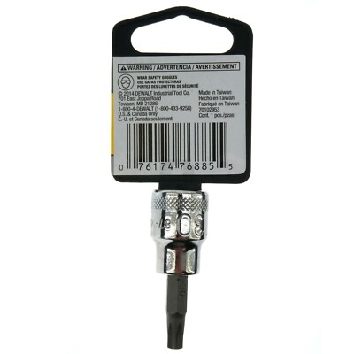 Dewalt DWMT87144OSP T30 Chrome Torx Bit Socket, 3/8