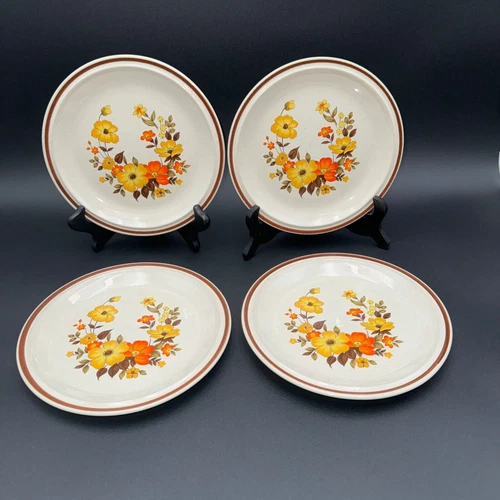 Casual Elegance Hearthside Stoneware Salad Plate Chablis Japan Retro Set of 4