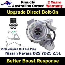 Turbo Pros Billet Turbo Charger+Oil Feed Pipe For Nissan Navara D22 YD25 2.5L