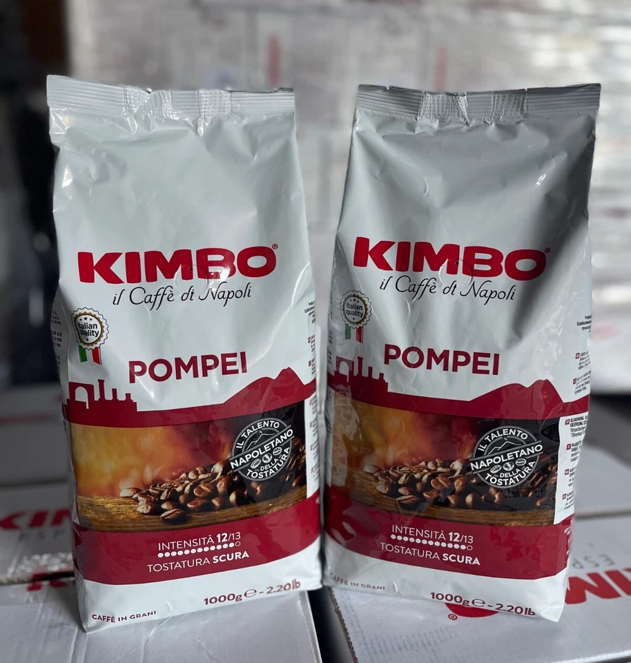 4 KG Caffè in Grani KIMBO Miscela POMPEI le meraviglie del gusto BUSTE DA 1 KG - Immagine 2 di 2