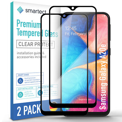 2x Schutzglas Panzerfolie Full Screen für Samsung Galaxy A20e Displayschutz Glas