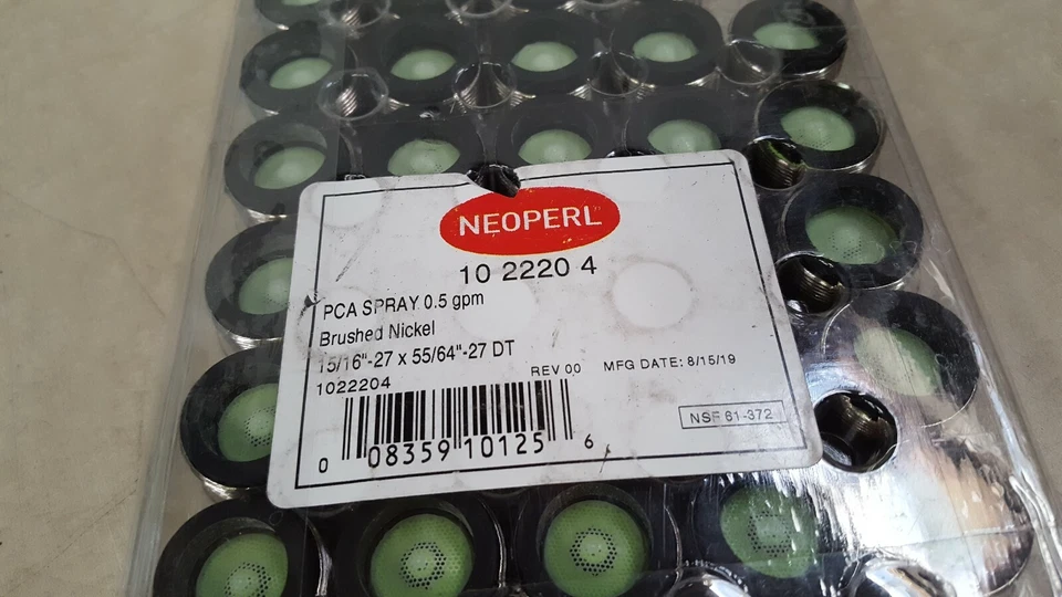Lote de 48 - Puntas de spray Neoperl PCA 0,5 gpm níquel cepillado (1022204) Foto 3 de 4