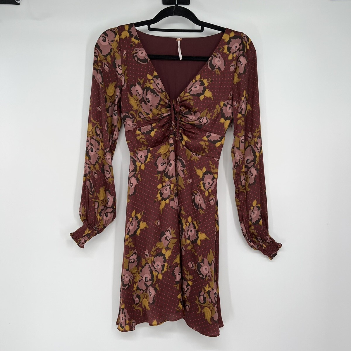ruched front dress long sleeve Yasmine Ruched Long Sleeve Maxi Dress