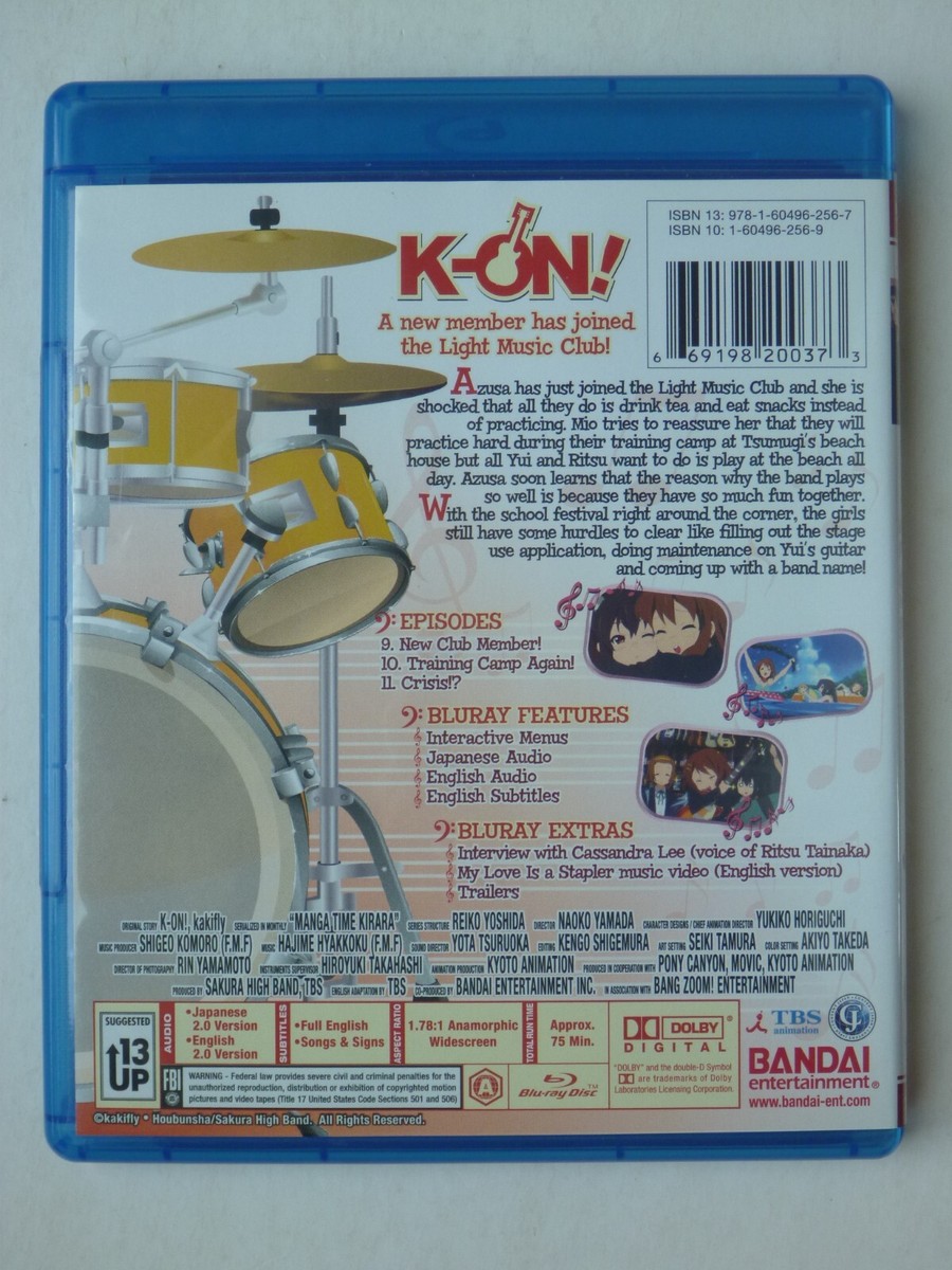 K-On Volume 3 Blu-ray Anime Series Episodes 9-11 Bandai