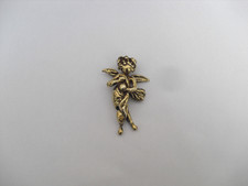 Silver gilt cherub angel stylised pendant necklace hallmarked 1995 Birmingham