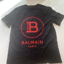 Balmain Ostia Men’s Red diamante T-shirt X