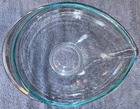 Pyrex Teardrop Clear Blue Tint Glass Mixing Batter Bowl 2.5 Qt #2225