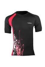 Tilos Eco-Friendly 6oz ShortSleeve RashGuard Size M Black/Red Swim Snorkel Surf