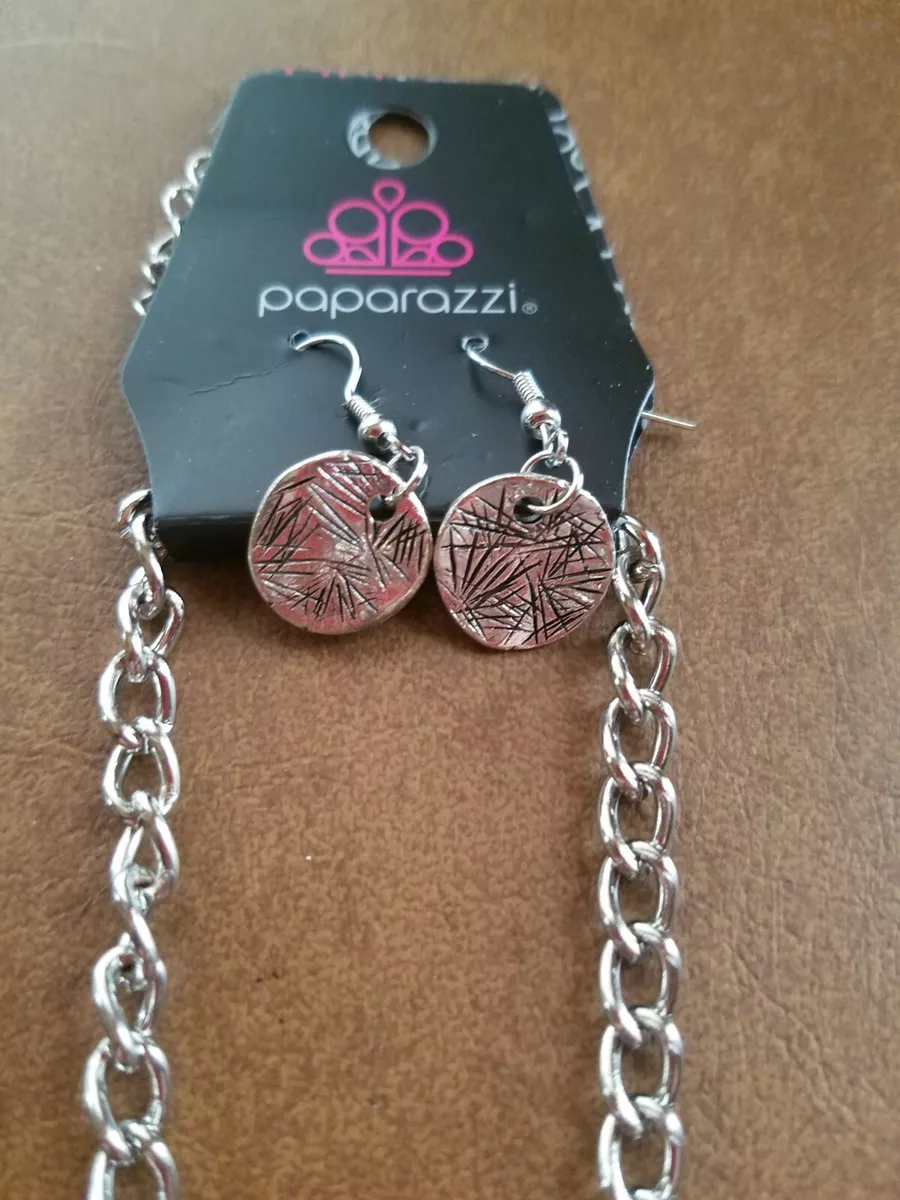 Silver circle necklace paparazzi online