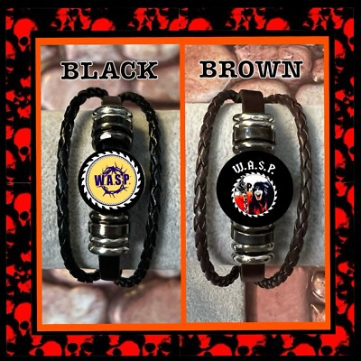 W.A.S.P.   WILD CHILD  TWIN BRACELET  BLACK AND BROWN WASP