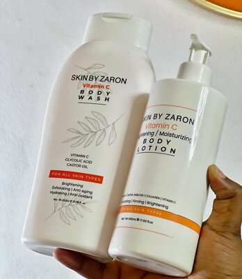 Skin by Zaron Vitamin C Aufhellende und feuchtigkeitsspendende Bodylotion + Duschgel
