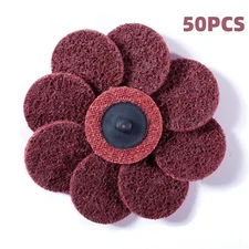 50PCS 2 inch Die Grinder Medium Surface Conditioning Roll Lock Sanding Discs