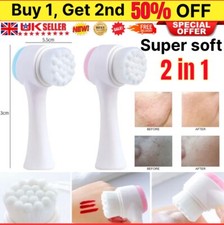 Manual Face Wash Brush Double Sided Facial Blackhead Cleansing Exfoliating Scrub