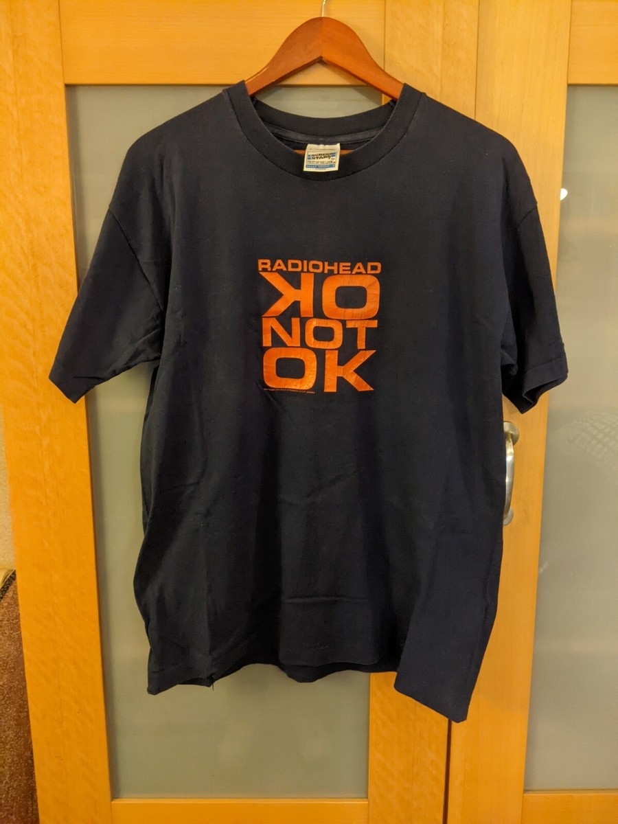 97’s Radiohead OK computer tour Tshirts Radiohead Tour 97 Ok Computer Retro white short sleeve T