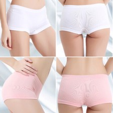 Women Knickers Plain Panties Ladies Underwear Boxer Shorts Seamless Hot Pants