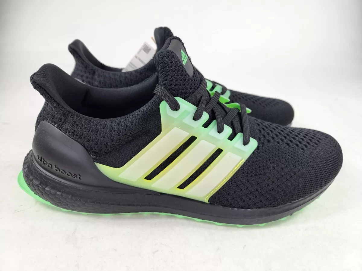 Adidas Ultraboost 5.0 DNA Black White Glow Beam Green Shoes GV8729 | eBay