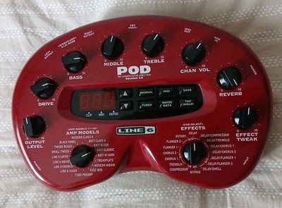 Line 6 POD V 2.0 Multieffektprozessor für E-Gitarre, incl. Netzteil