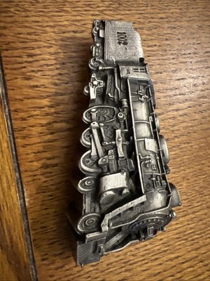 Vintage Train Engine Bergamot Brass Works Belt Buckle 1978