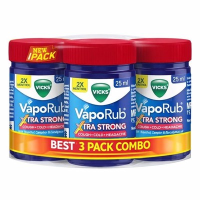 Vicks VapoRub Xtra Strong 25 ml   Cough, Cold, Headache Relief menthol blend