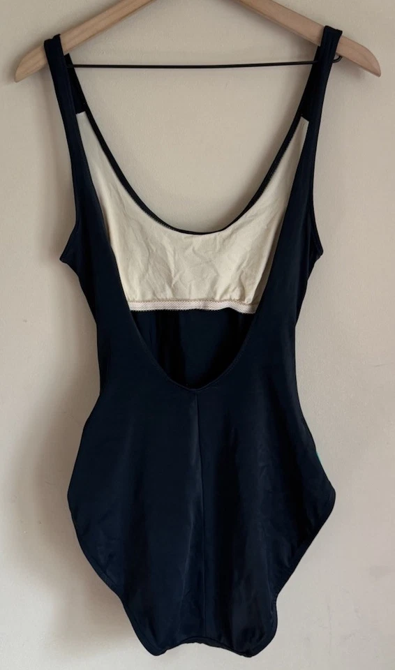 Traje de baño Catalina vintage de una pieza años 80 90 negro sin mangas para mujer talla 12 14 Foto 4 de 4