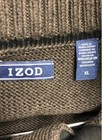 IZOD Men's Black Coffee Marl Knit Button Mock Neck Sweater Sz XL NWT — photo 3