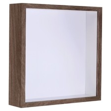 8x8 Shadow Box Frame Wood Dried Flower Display Stand Floating Photo Frame Brown