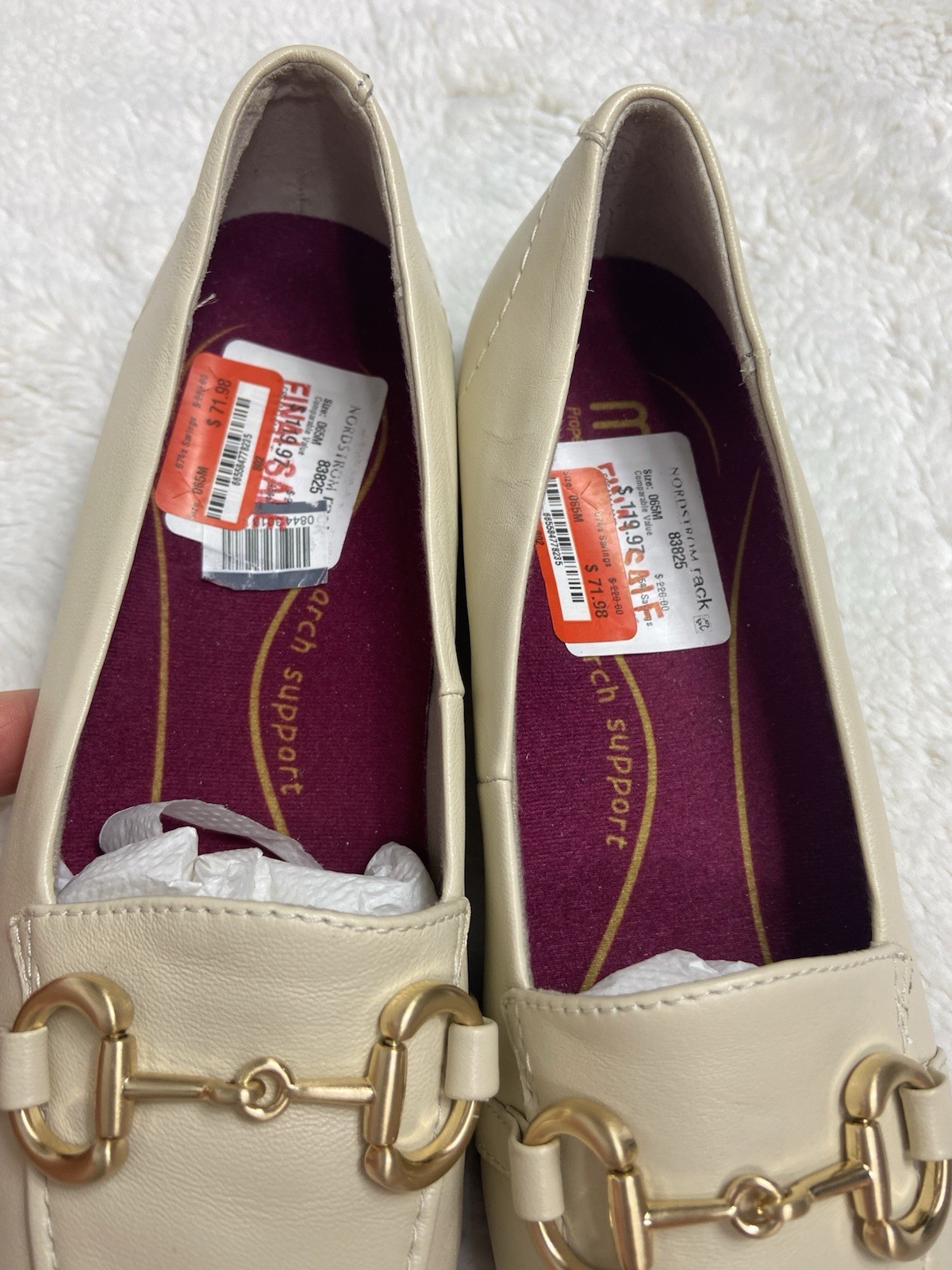 Munro Perfect Fit Loafer Shoe Leather Women's Cream Size 6.5  New